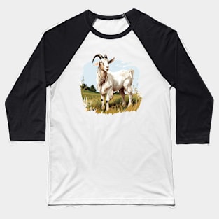 White Goat Baseball T-Shirt